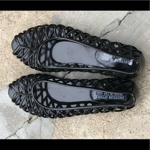 American Apparel Lattice Jelly Flats